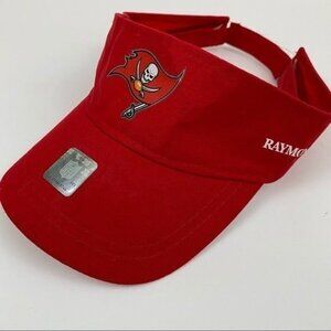 Tampa Bay Buccaneers Bucs NFL Football Red Visor Hat Raymond James Spellout